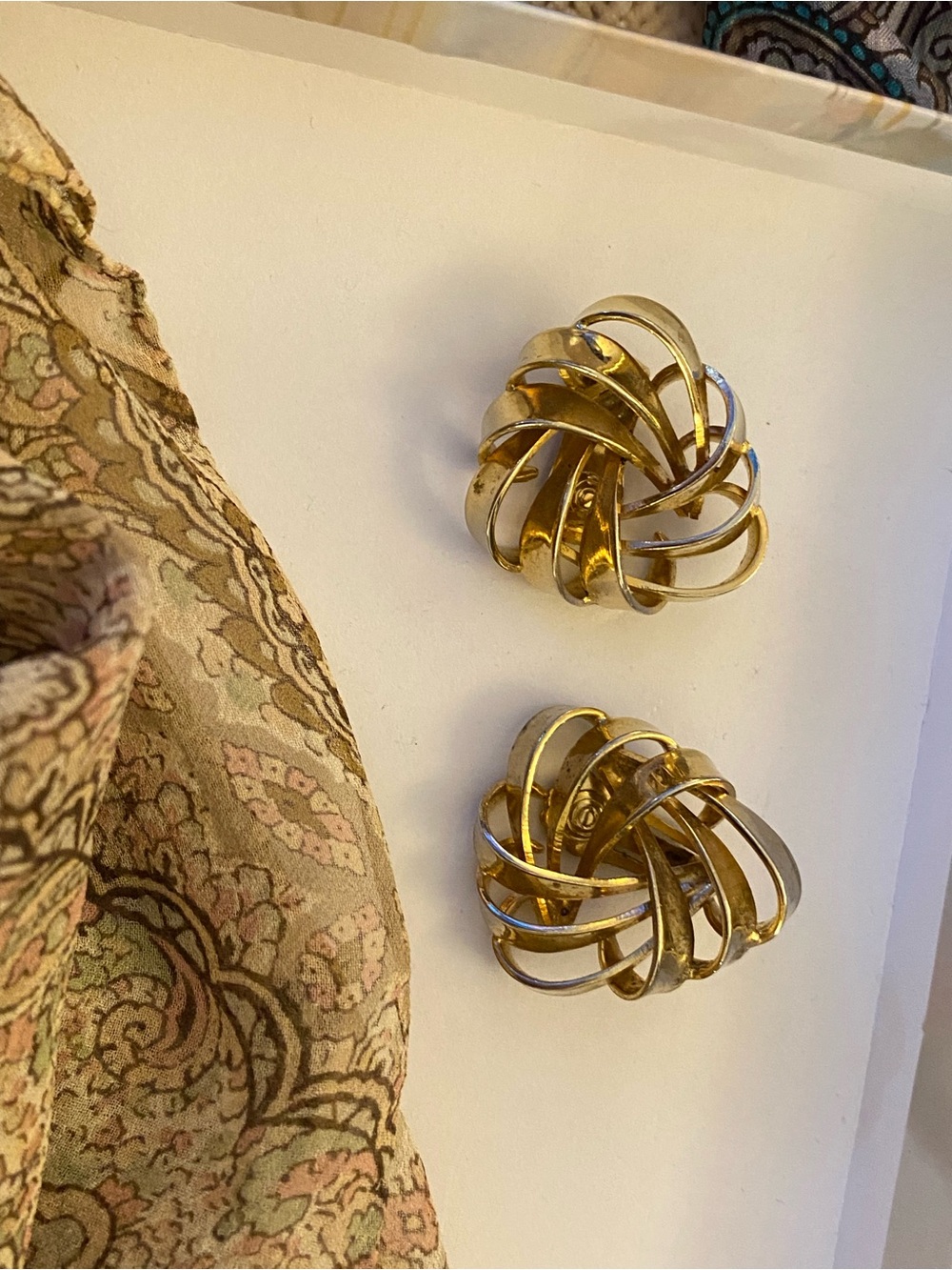 Gold Knotted Clip Earrings - vintage & classy classics.